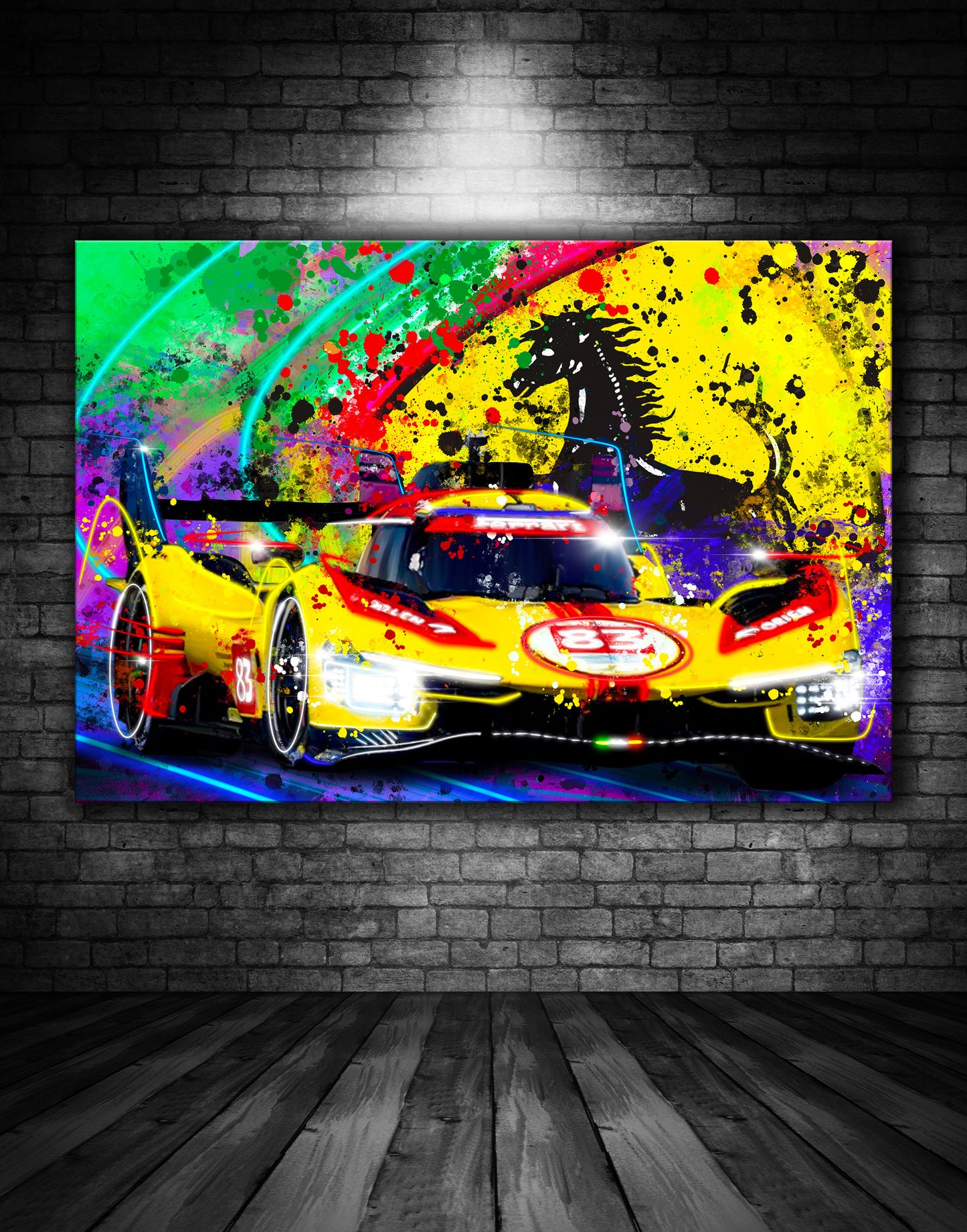 Ferrari 499P Hypercar Lone Star Le Mans Graffiti Painting