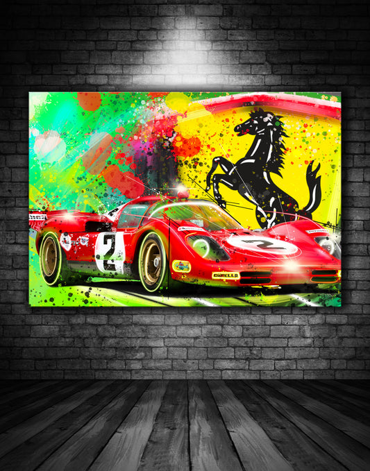 Ferrari 512 Spyder Graffiti Painting