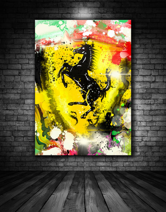 Ferrari Scuderia Splash Art Graffiti Painting