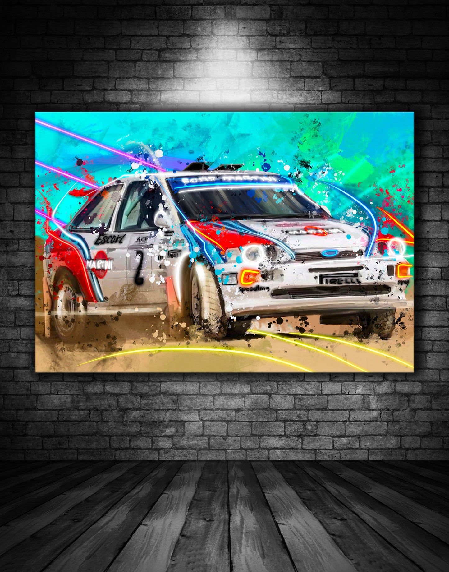 Ford Escort Mrtini WRC Graffiti Painting