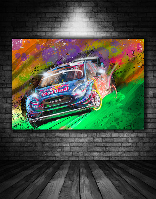 Ford Fiest WRC Red Bull Graffiti Painting