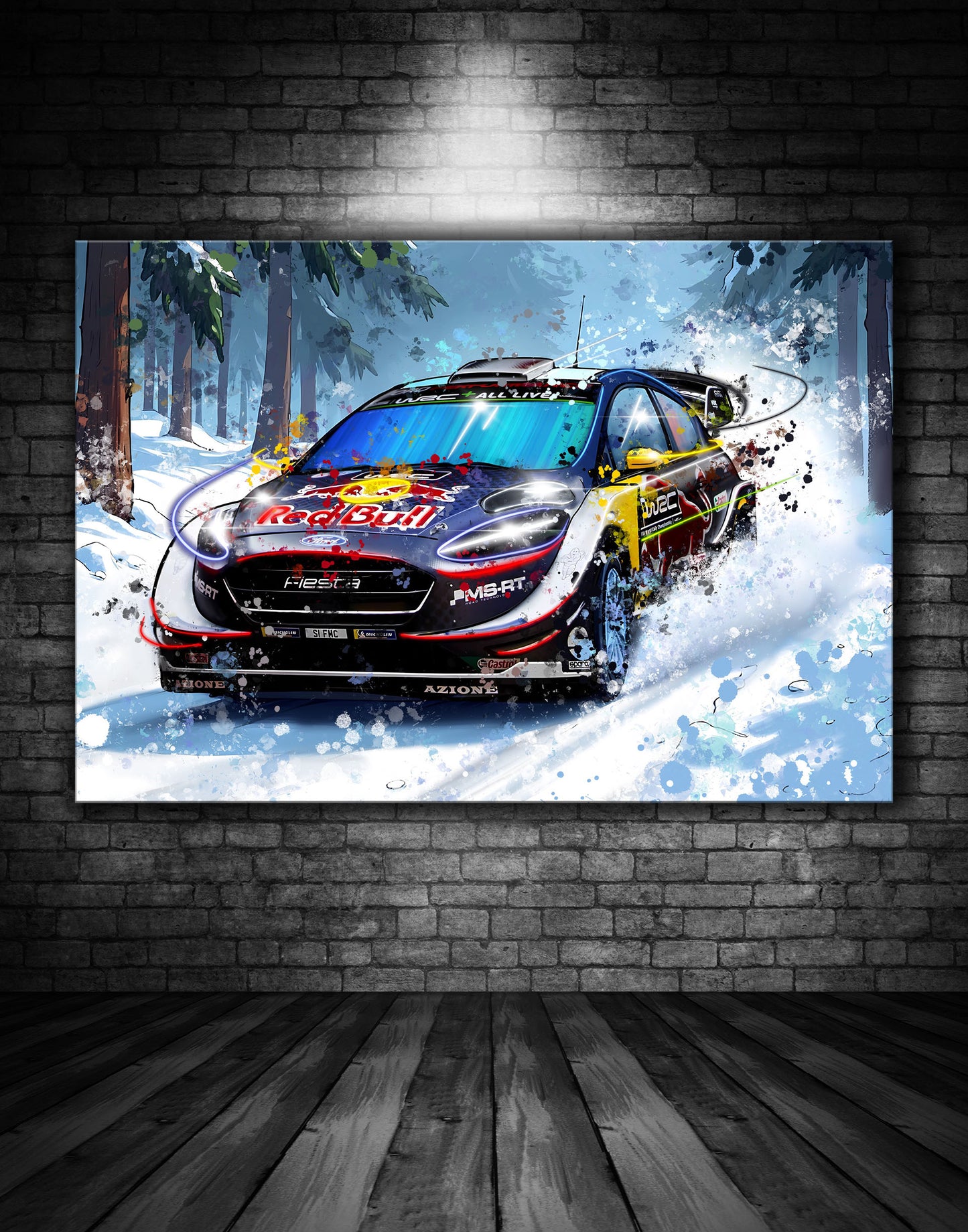 Ford Fiesta WRC Rally Car Graffiti Painting