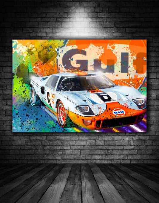 Ford GT 40 1969 Le Mans Graffiti Painting