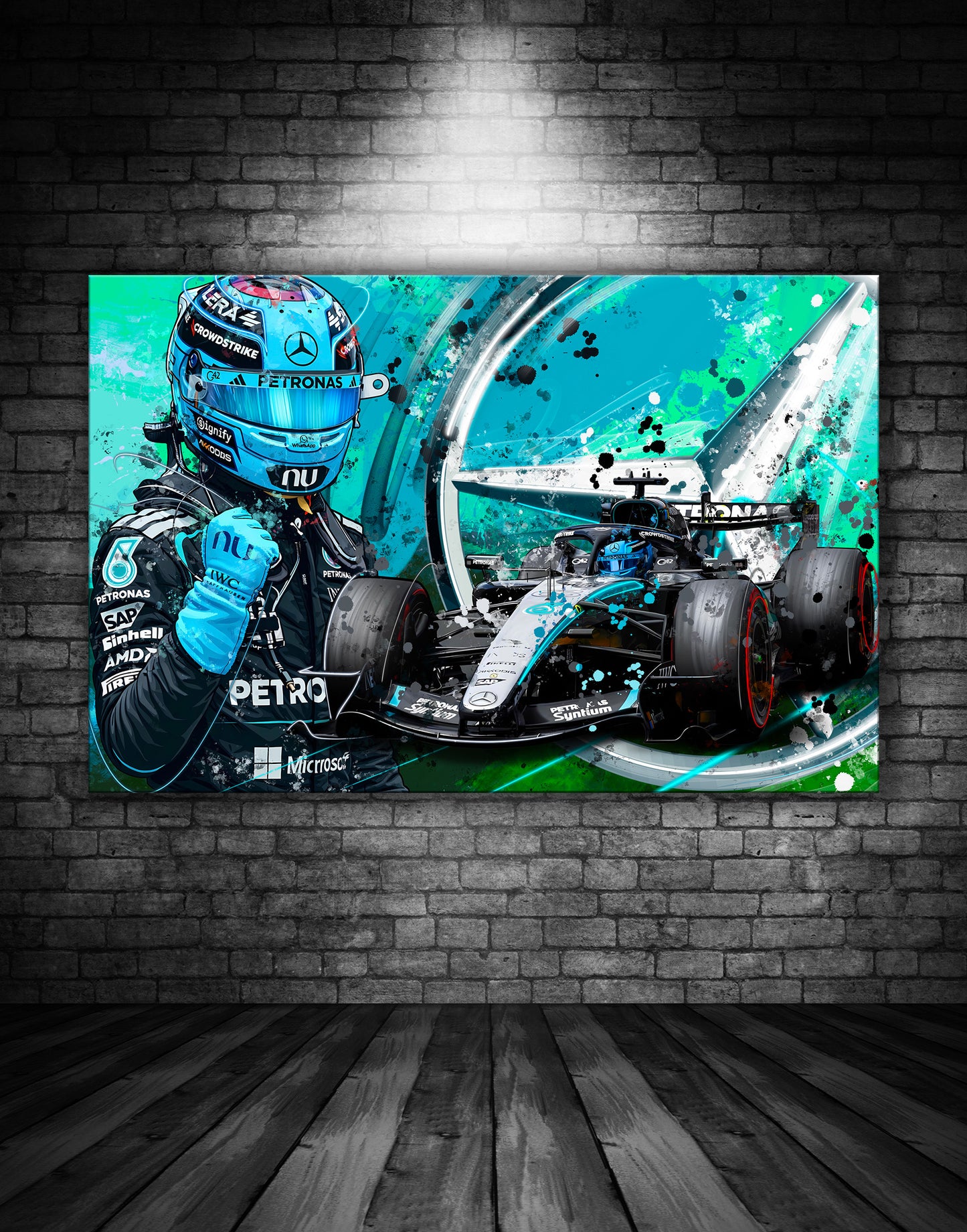 GEORGE RUSSELL MELBOURNE GRAND PRIX VICTORY GRAFFITI PAINTING 2026