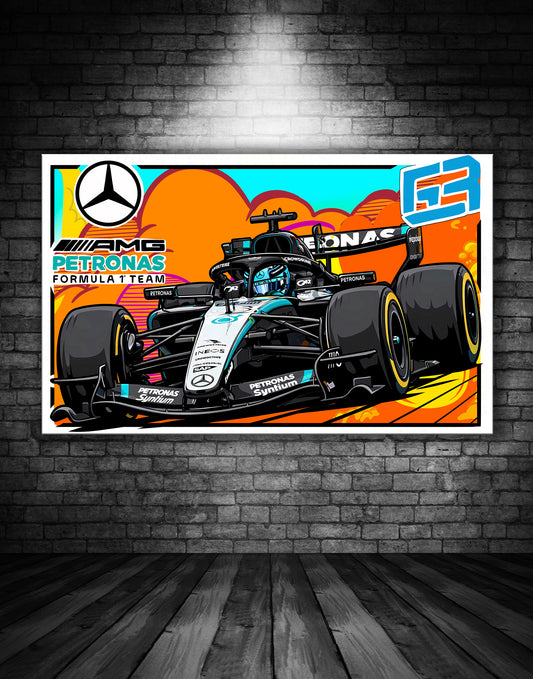GEORGE RUSSELL MERCEDES AMG F1 POSTER