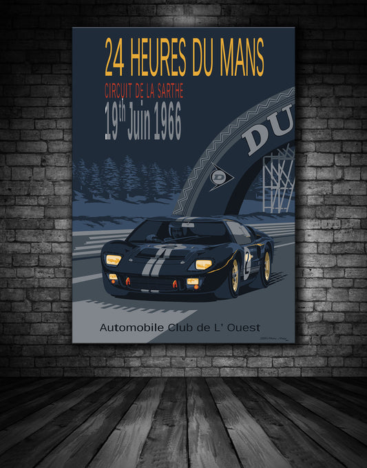 GT40 Le Mans 1966 Poster