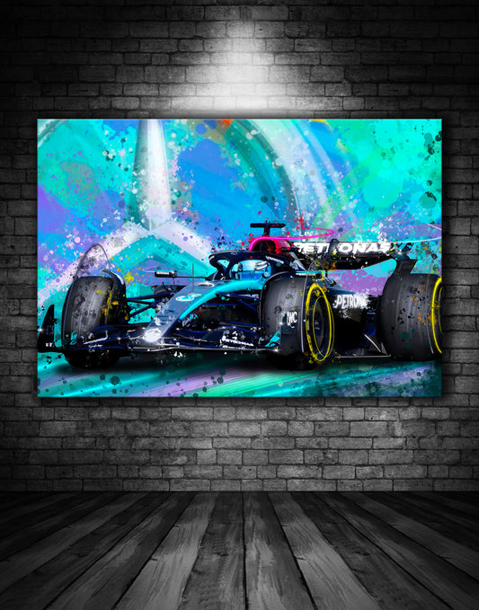 George Russell Mercedes Petronas F1 Graffiti Painting