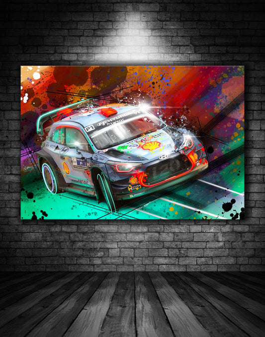 Hyundai WRC I20 Rally Car Graffiti Painting