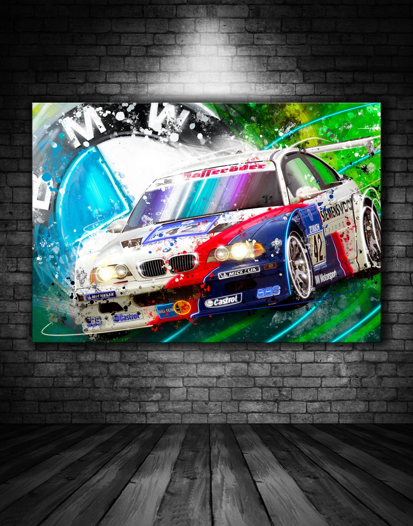 IMSA BMW Race Car Graffiti Painting