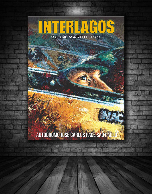 Interlagos 1991 Vintage Poster