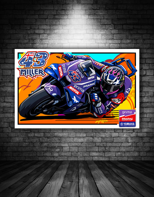 JACK MILLER PRAMAC YAMAHA MOTO GP POSTER
