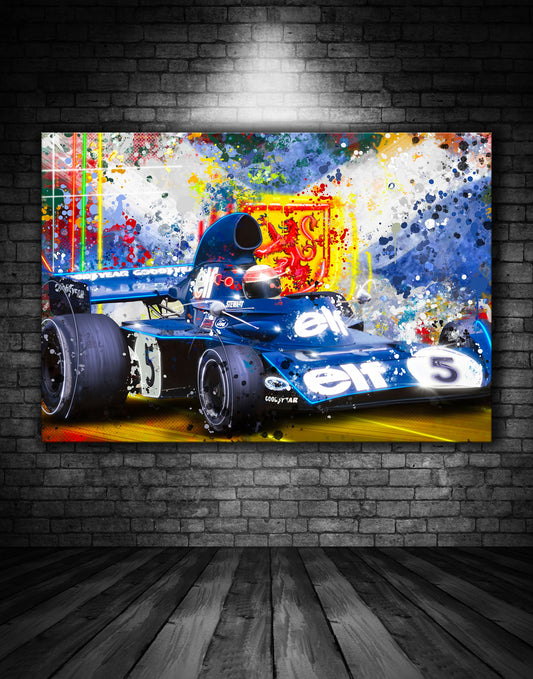 Jackie Stewart Elf Tyrrell Formula One Graffiti Painting