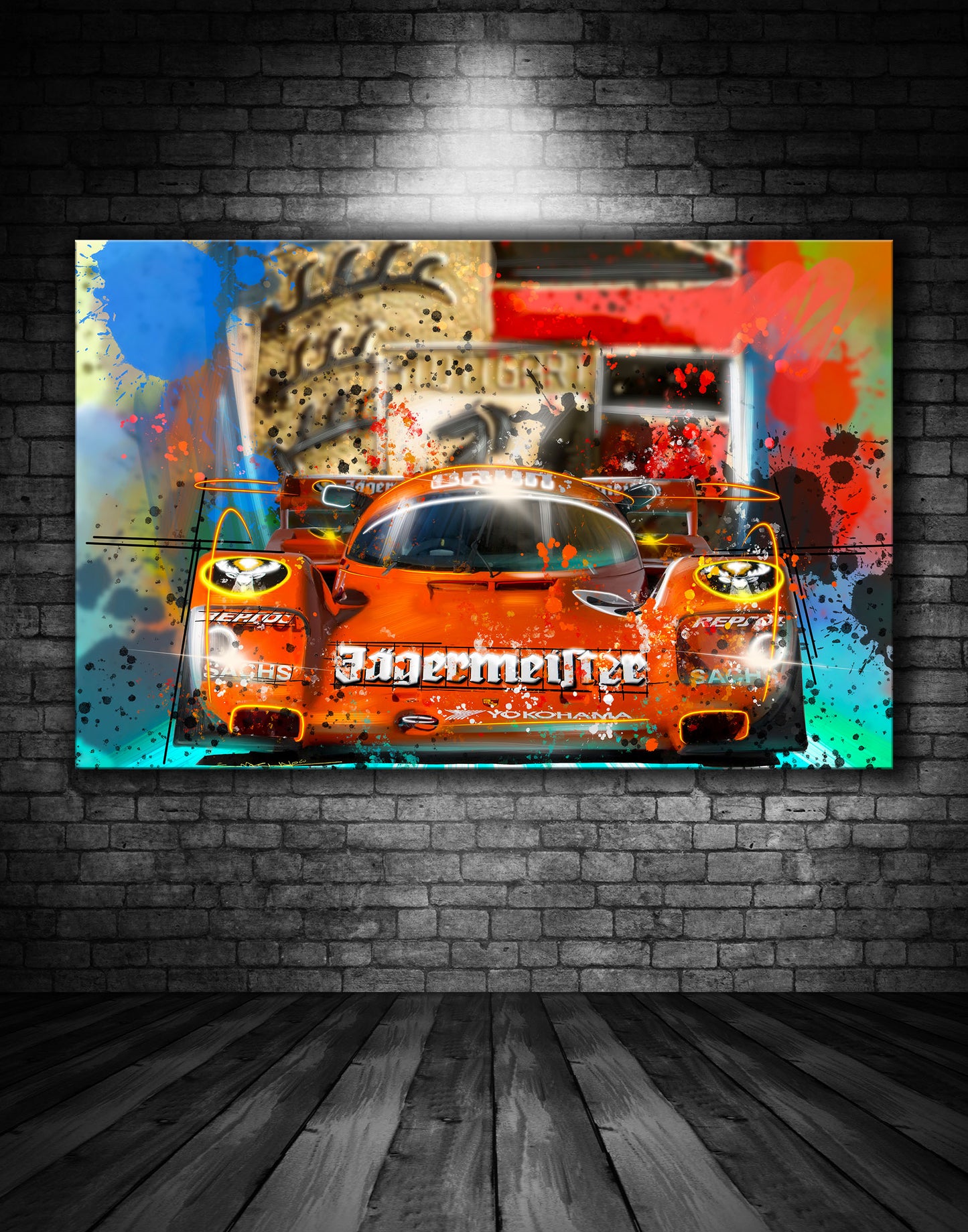 Jagermeister Porsche 962C Graffiti Painting