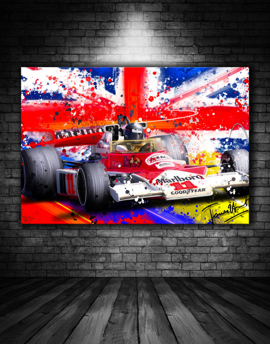 James Hunt Mclaren Formula One Graffiti Painting