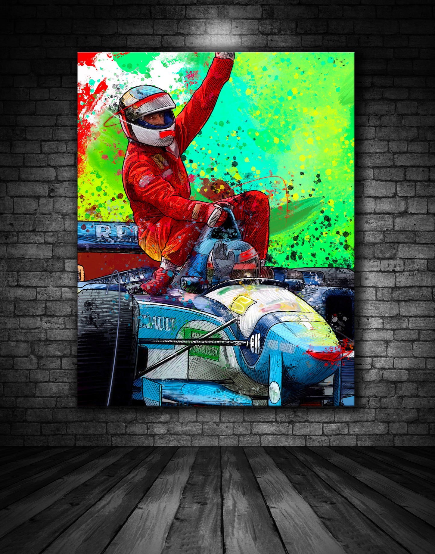 Jean Alesi and Michael Schumacher Canadian GP Graffiti Painting