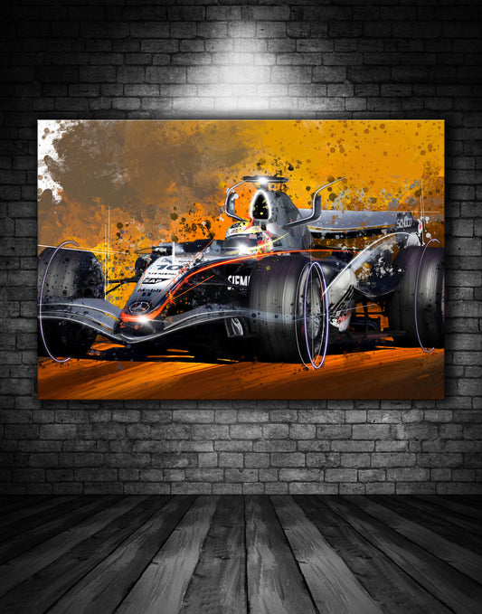 Juan Pablo Montoya Mclaren Mercedes F1 Graffiti Painting