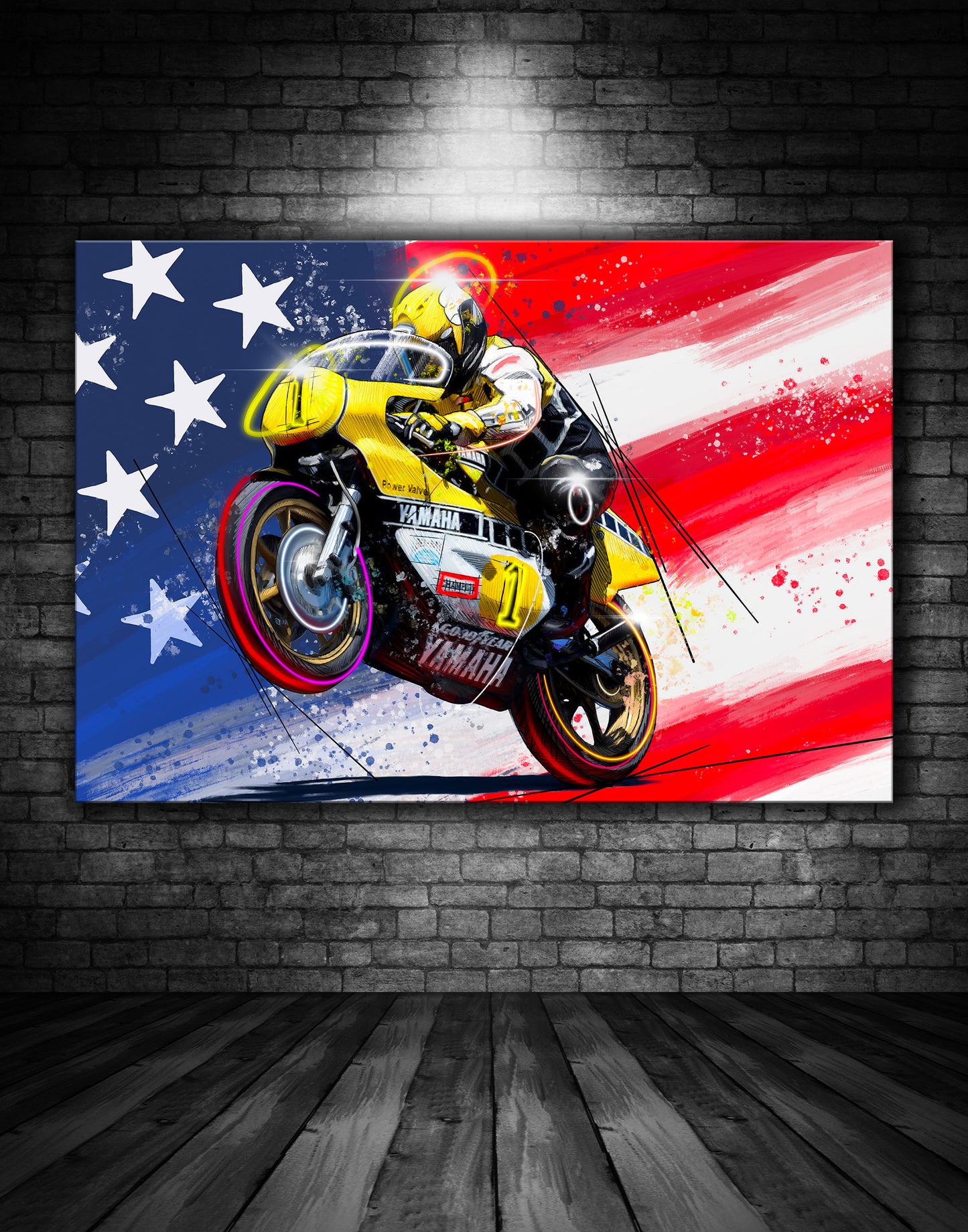 Kenny Roberts Yamaha Graffiti Painting