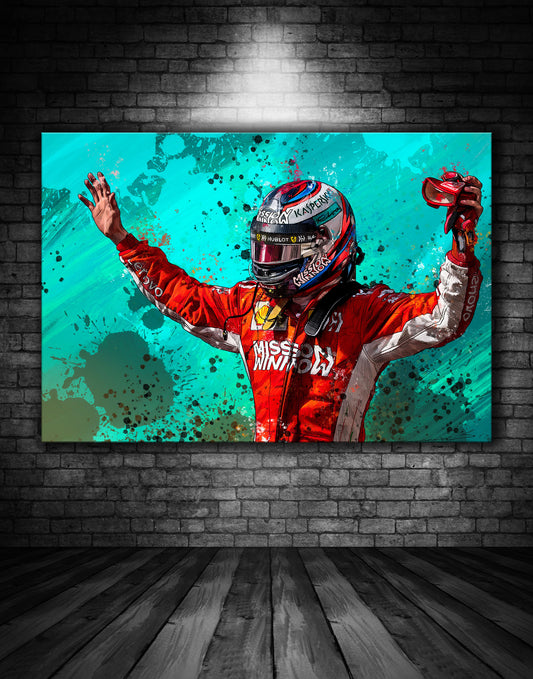 Kimi Raikkonen Ferrari Victory Graffiti Painting