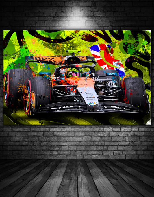 LANDO NORRIS SILVERSTONE VICTORY PAINTING