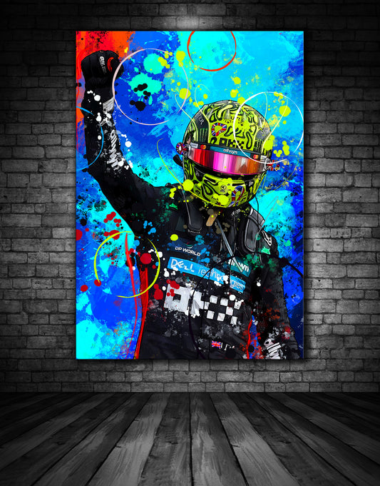 LANDO NORRIS VICTORY CELEBRATION PAINTING