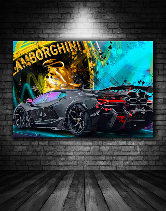 Lamborghini Aventador Graffiti Splash Painting