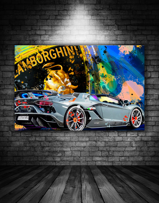 Lamborghini Aventador SVJ Supercar Graffiti Painting