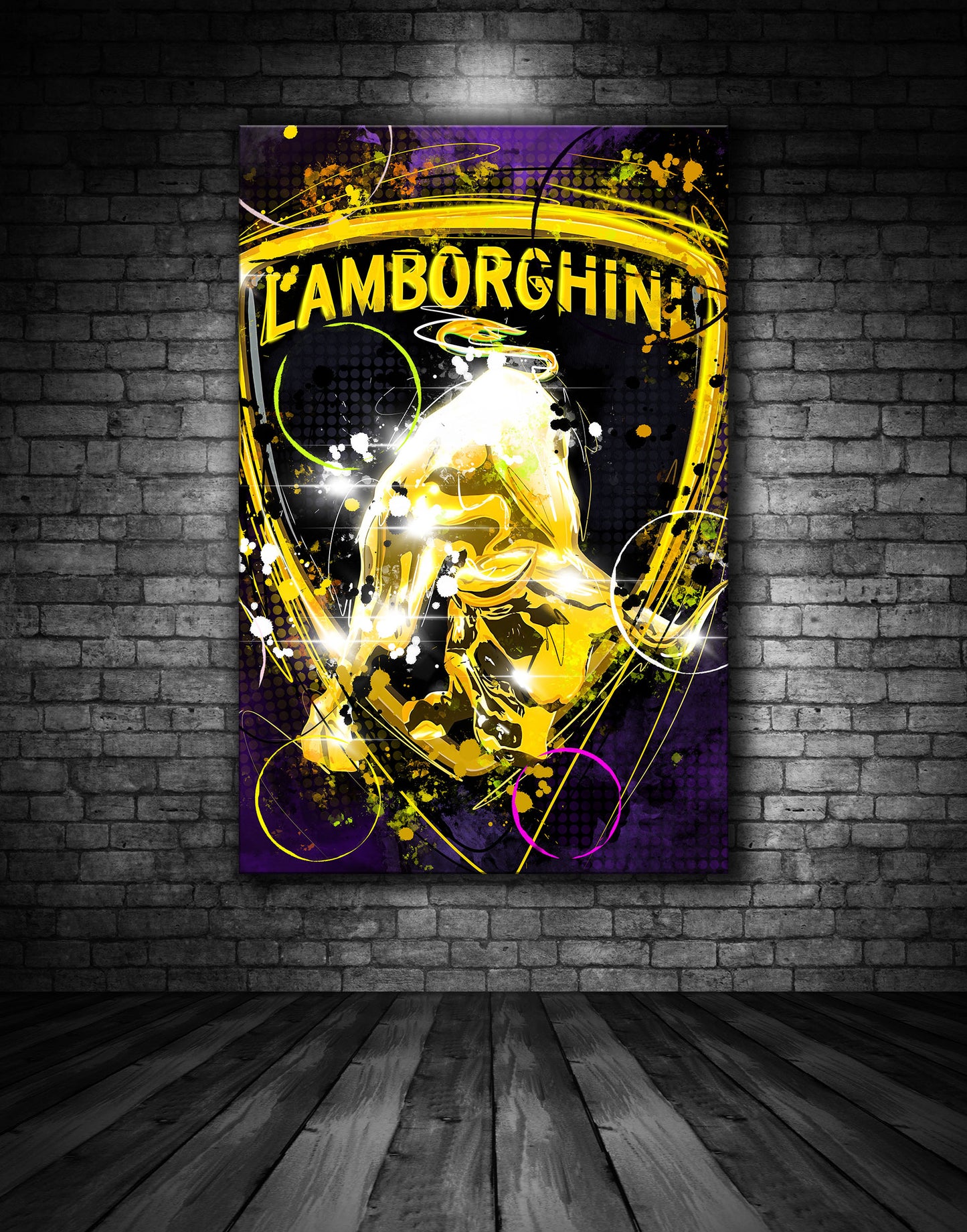 Lamborghini Shield Graffiti Painting