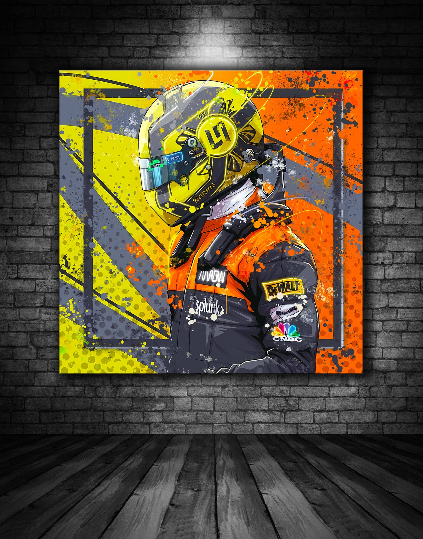 Lando Norris Graffiti Painting