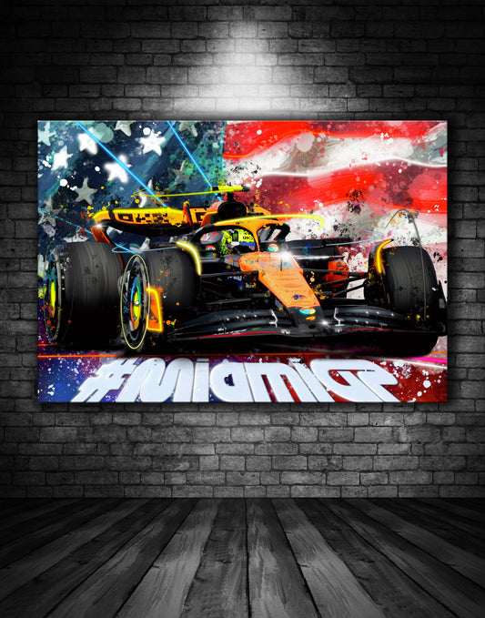 Lando Norris Mclaren Miami Grand Prix Victory Graffiti Painting