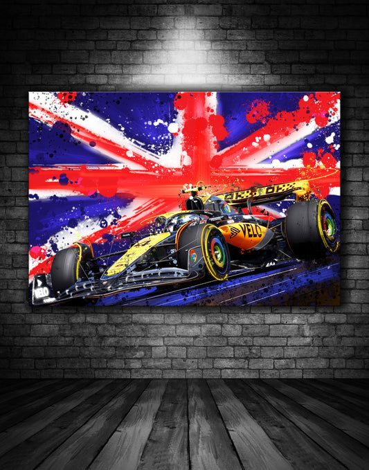 Lando Norris Mclaren Union Jack F1 Graffiti Painting