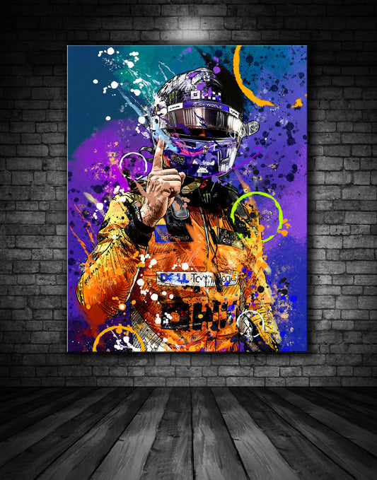 Lando Norris New Kid On The Block Graffiti Painting