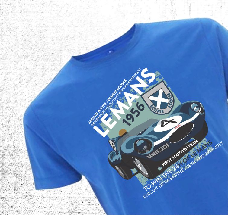 Le Mans 1956 Ecurie Ecosse Vintage Race T shirt