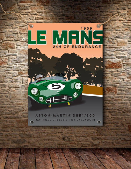 Le Mans 1959 Aston Martin Banner