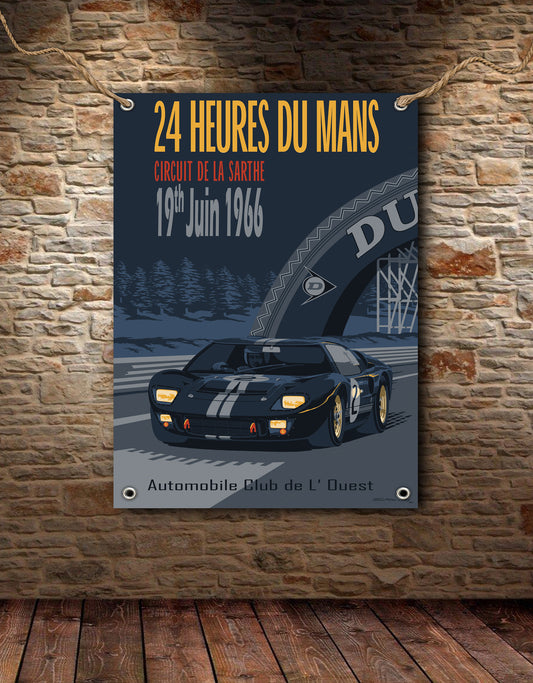 Le Mans 1966 Ford GT40 Banner