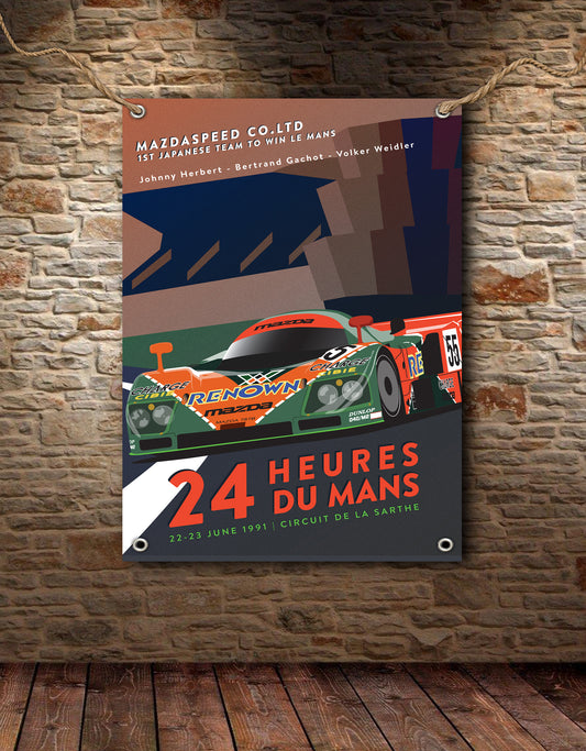 Le Mans 24 Hours Mazda 787B Banner