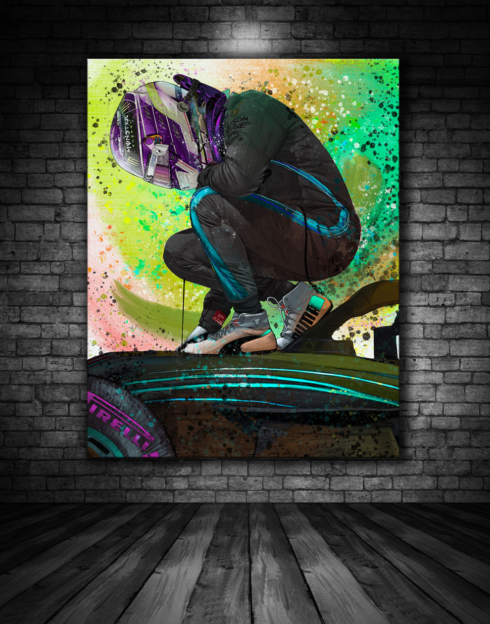 Lewis Hamilton Legend Graffiti Painting – Exclusively Motorsport