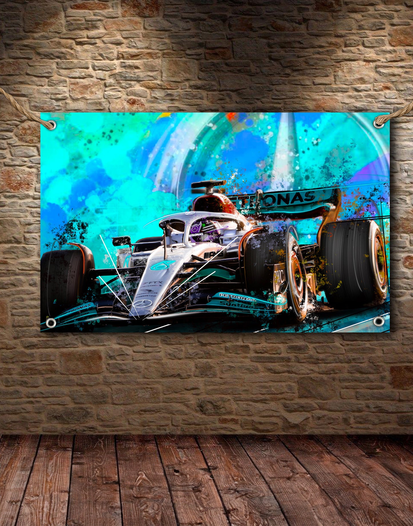 Lewis Hamilton Mercedes F1 Banner