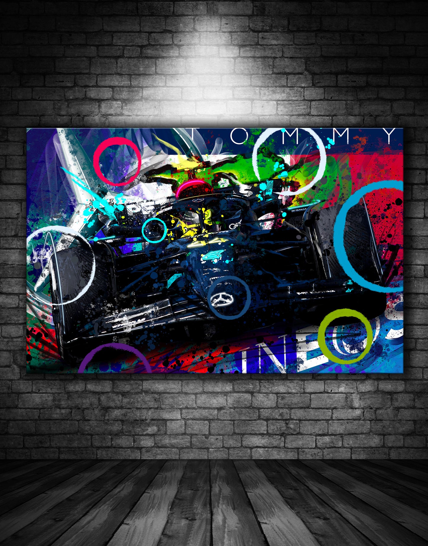 Lewis Hamilton Mercedes Farewell 2024 Graffiti Painting