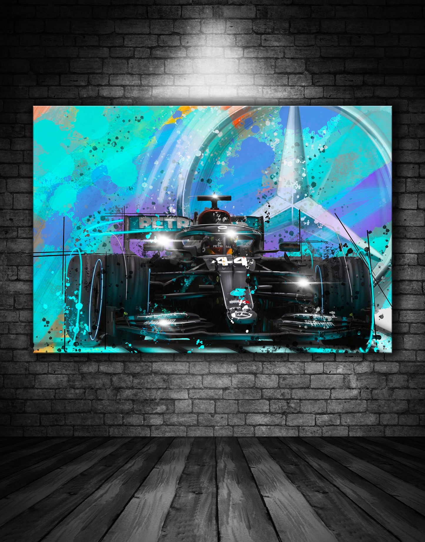 Lewis Hamilton Petronas Mercedes F1 Graffiti Painting