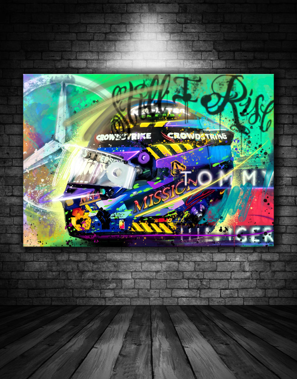 Lewis Hamilton Still I rise Graffiti Painting – Exclusively Motorsport