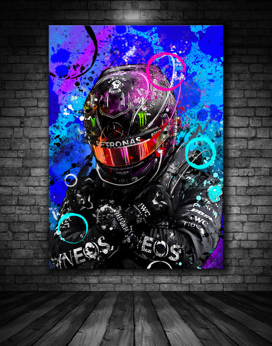 Lewis Hamilton Wakanda Forever Tribute Graffiti Painting