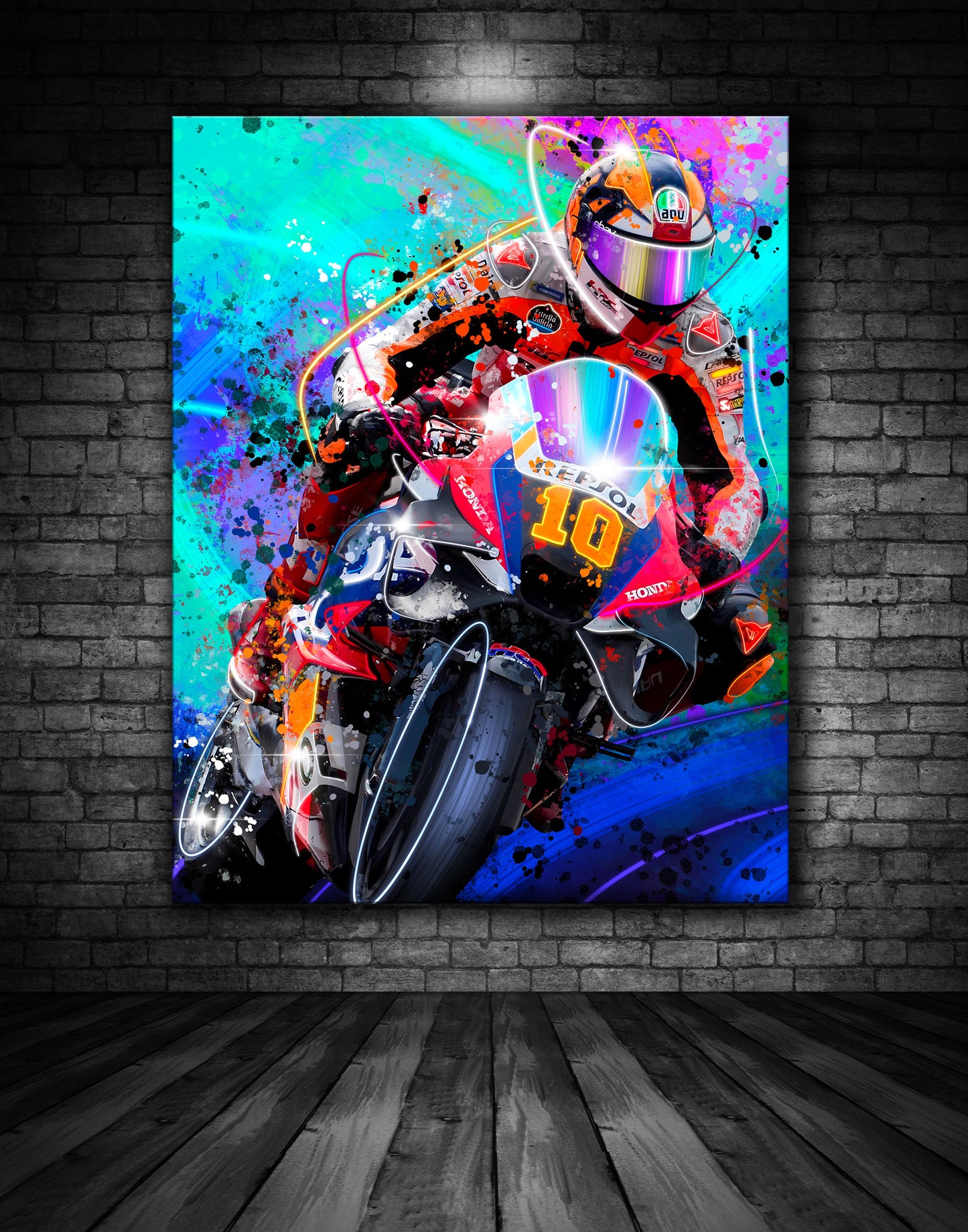 Luca Marini HRC Repsol Honda Moto GP Graffiti Painting