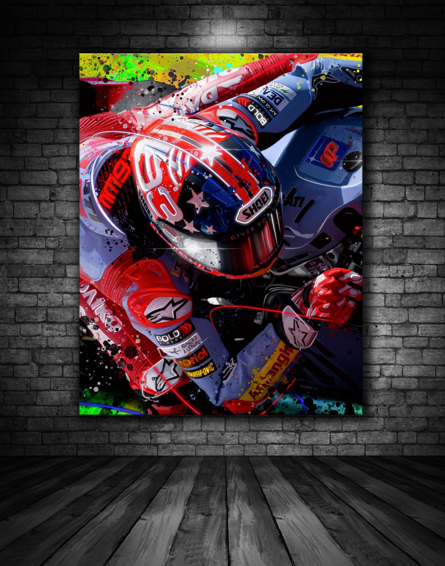 Marc Marquez Gresini Ducati USA Grand Prix Graffiti Painting