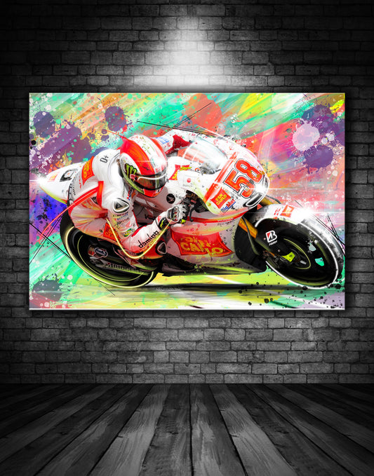 Marco Simoncelli Gresini Honda Moto GP Graffiti Painting