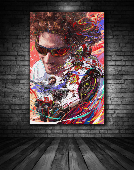 Marco Simoncelli Tribute Graffiti Painting