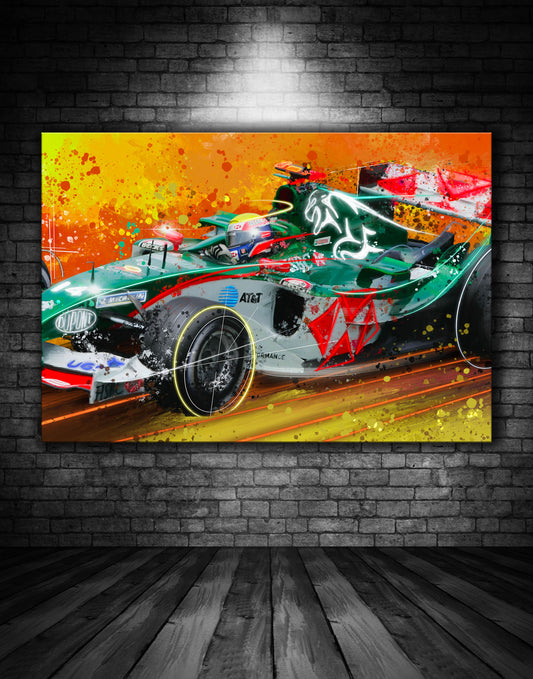 Mark Webber Jaguar F1 Graffiti Painting