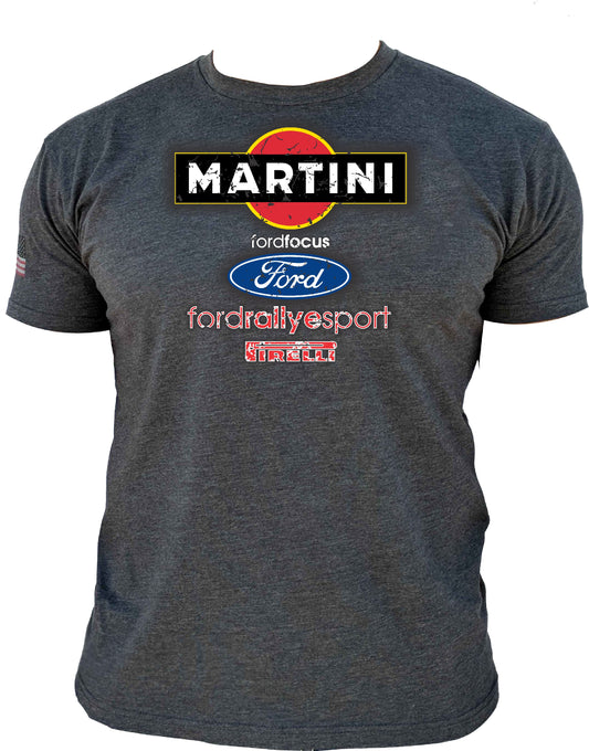 Martini Ford WRC Retro T shirt