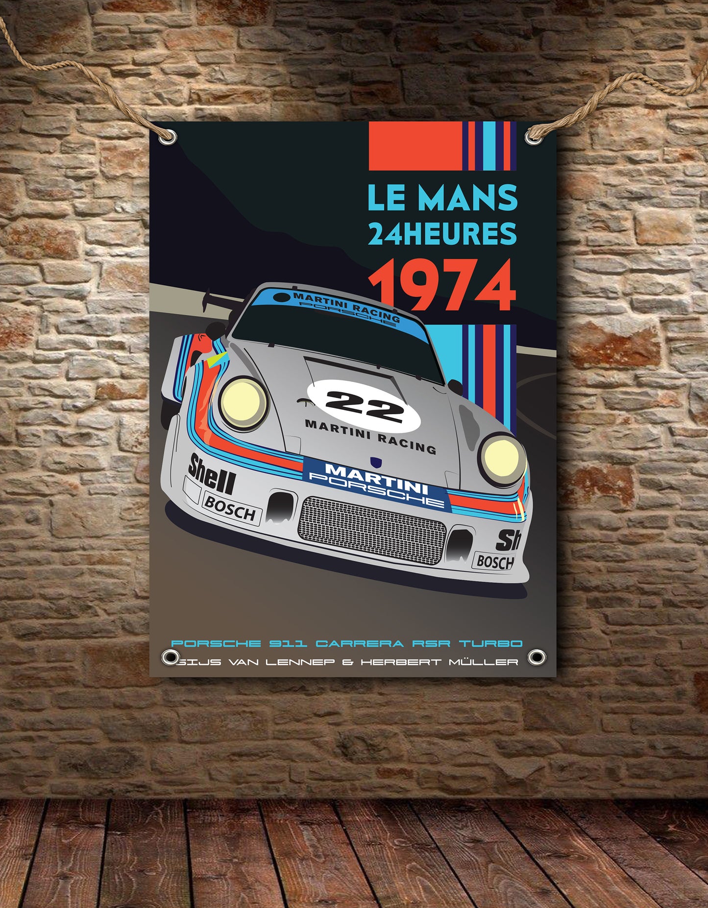 Martini Porsche 1974 Le Mans Banner