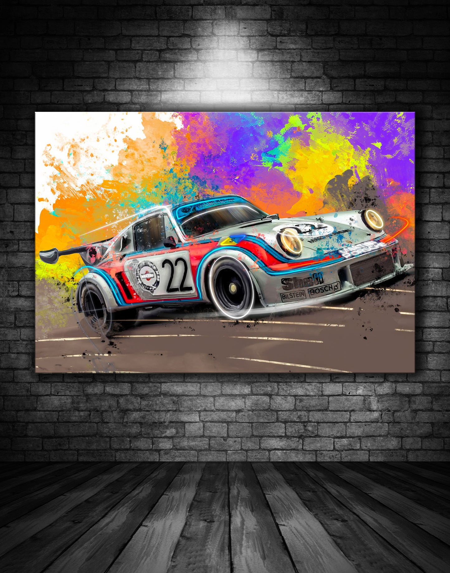 Martini Porsche 911 RSR 1974 Le Mans Graffiti Painting