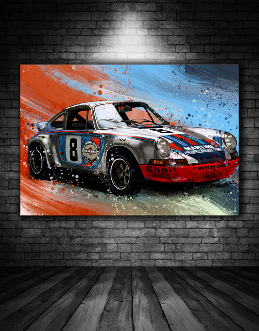 Martini Porsche Carrera 911 RSR Graffiti Painting